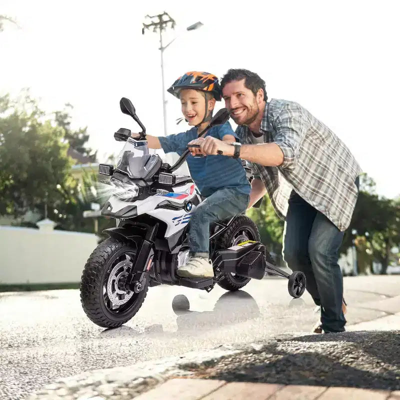 12V 7AH Ride On Motorcycle, Licensed BMW Kids Motorcycle, High/Low Speed, EVA Tire, LED Headlights, for Boys and Girls