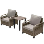 EAGLE PEAK Wicker Bistro Table and Chairs, Outdoor Bistro Set, Rattan Patio Furniture, Wicker Patio Chairs & Table, 3 Piece Set