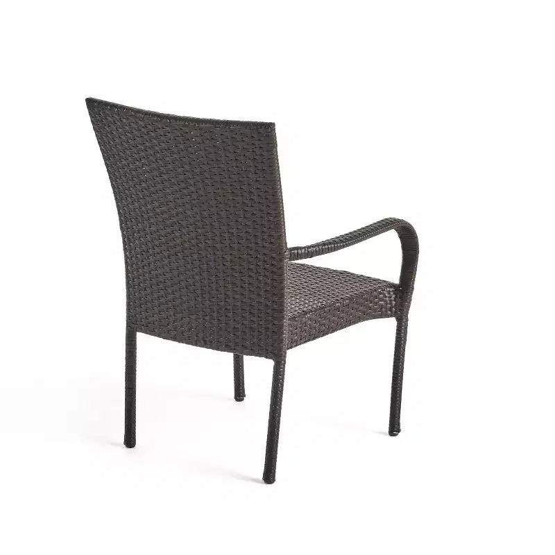 GDFStudio Nyanza Outdoor Wicker 3 Piece Bistro Set with Umbrella Hole
