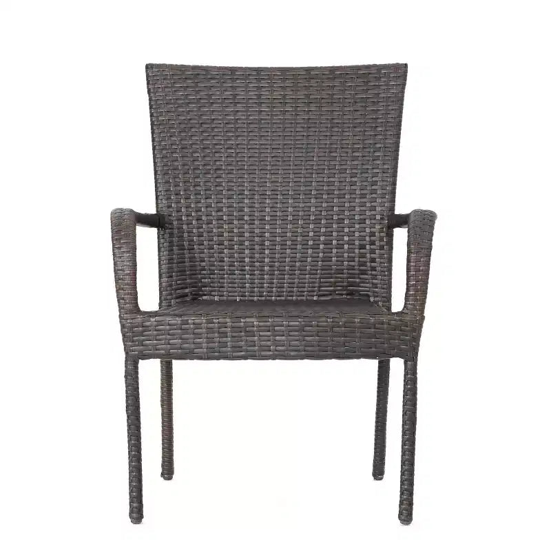 GDFStudio Nyanza Outdoor Wicker 3 Piece Bistro Set with Umbrella Hole