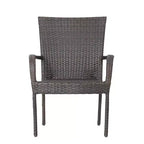 GDFStudio Nyanza Outdoor Wicker 3 Piece Bistro Set with Umbrella Hole