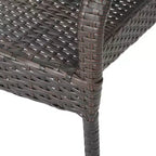 GDFStudio Nyanza Outdoor Wicker 3 Piece Bistro Set with Umbrella Hole