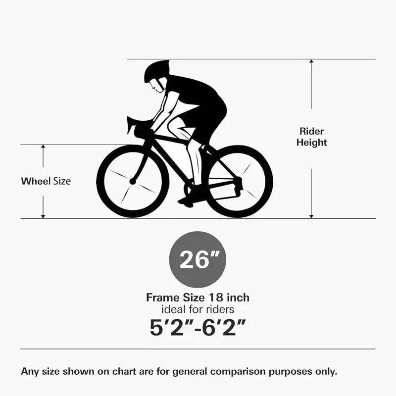 hykolity Mountain Bike 26 inch Sport Bicycle 18 Speed Mtb Cycling for Adult Men Women Age 14+ Outdoor Sport Bikes Black Dual Full Suspension Bicycle