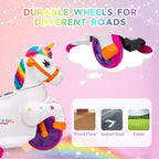 Sandinrayli Kids Ride on Unicorn Car Toys 6V Kids' Electric Vehicles 3-Wheel Toddler Trike, Colorful