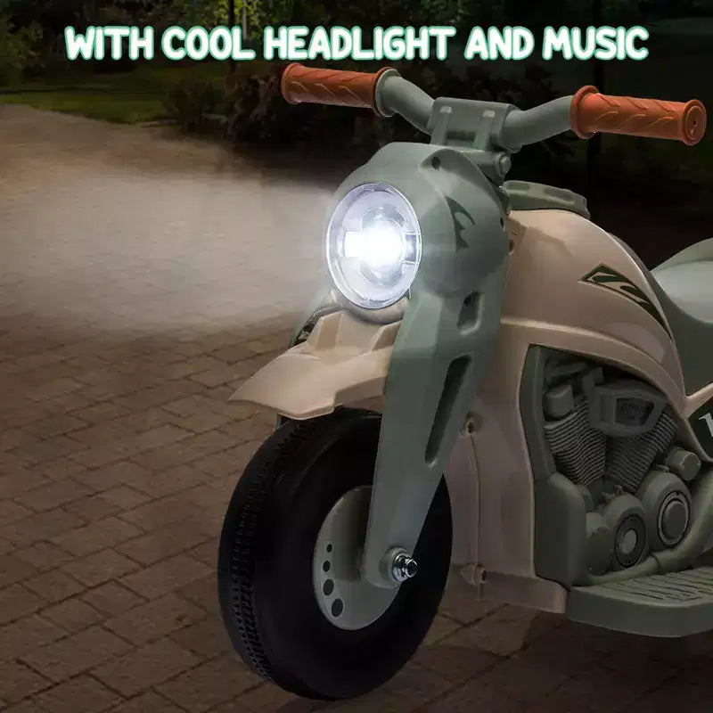 6V Kids Bubble Ride-On Motorcycle w/LED Lights & Music, Foot Pedal, Forward/Reverse, 66LBS for Ages 3+ (Bubble Sol. Not Included)
