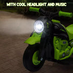 6V Kids Bubble Ride-On Motorcycle w/LED Lights & Music, Foot Pedal, Forward/Reverse, 66LBS for Ages 3+ (Bubble Sol. Not Included)