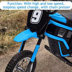 24V Kids Electric Dirt Bike 350W Motor, 3-Speed (5-14.29MPH), Hydraulic Suspension, 135LBS Capacity for Ages 8-12, 90 Min Runtime