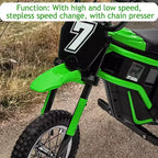 24V Kids Electric Dirt Bike 350W Motor, 3-Speed (5-14.29MPH), Hydraulic Suspension, 135LBS Capacity for Ages 8-12, 90 Min Runtime