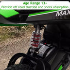 24V Kids Electric Dirt Bike 350W Motor, 3-Speed (5-14.29MPH), Hydraulic Suspension, 135LBS Capacity for Ages 8-12, 90 Min Runtime