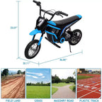 24V Kids Electric Dirt Bike 350W Motor, 3-Speed (5-14.29MPH), Hydraulic Suspension, 135LBS Capacity for Ages 8-12, 90 Min Runtime