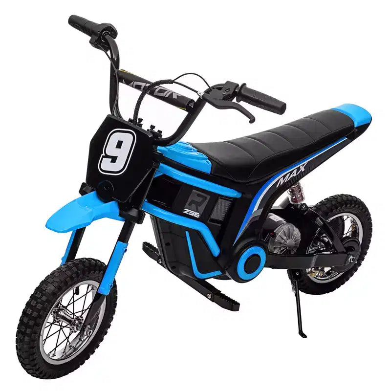 24V Kids Electric Dirt Bike 350W Motor, 3-Speed (5-14.29MPH), Hydraulic Suspension, 135LBS Capacity for Ages 8-12, 90 Min Runtime