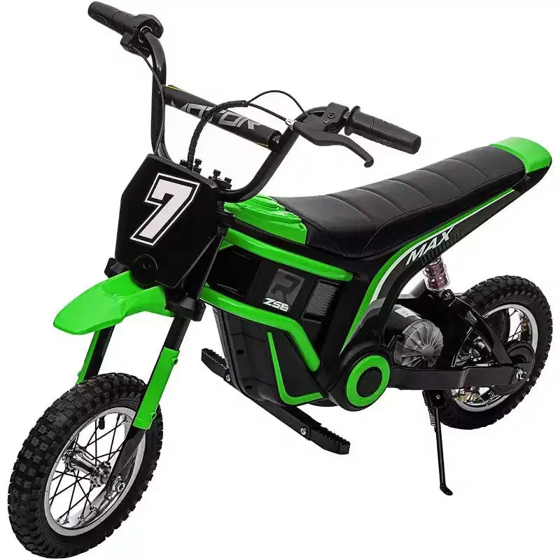24V Kids Electric Dirt Bike 350W Motor, 3-Speed (5-14.29MPH), Hydraulic Suspension, 135LBS Capacity for Ages 8-12, 90 Min Runtime