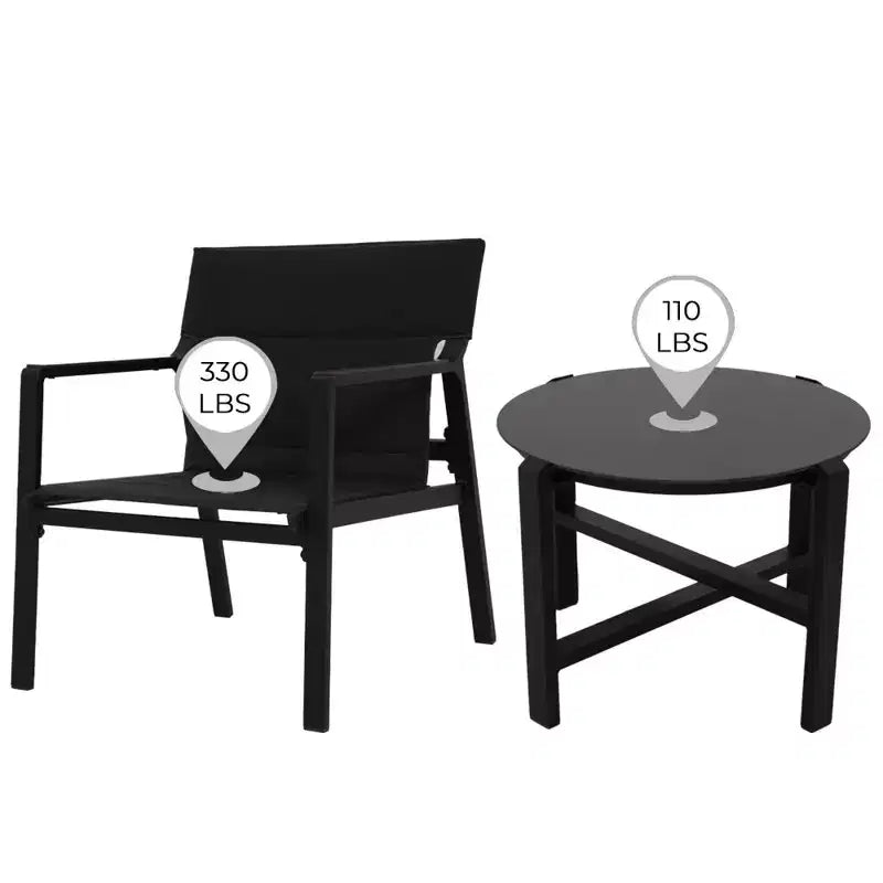 GRANDPATIO Round 2 - Person 21.37 Long Bistro Set