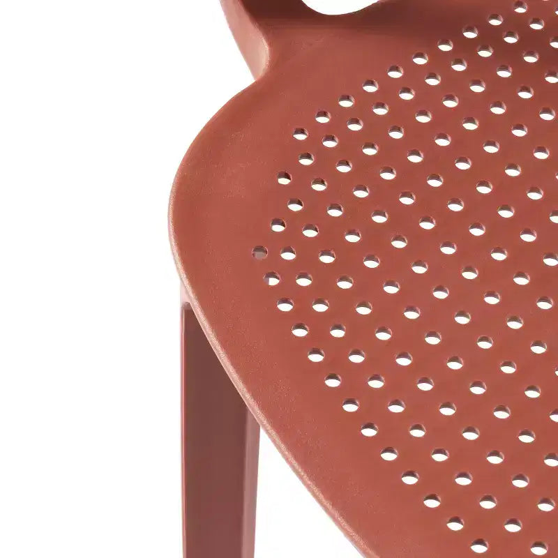 WestinTrends Playa 3-Piece Round Metal Bistro Dining Table Set And Stackable Resin Patio Dining Arm Chairs