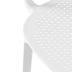 WestinTrends Playa 3-Piece Round Metal Bistro Dining Table Set And Stackable Resin Patio Dining Arm Chairs