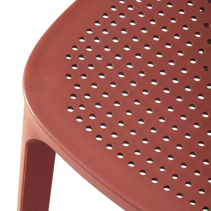 WestinTrends Playa 3-Piece Round Metal Bistro Dining Table Set And Stackable Resin Patio Dining Side Chairs