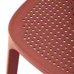 WestinTrends Playa 3-Piece Round Metal Bistro Dining Table Set And Stackable Resin Patio Dining Side Chairs