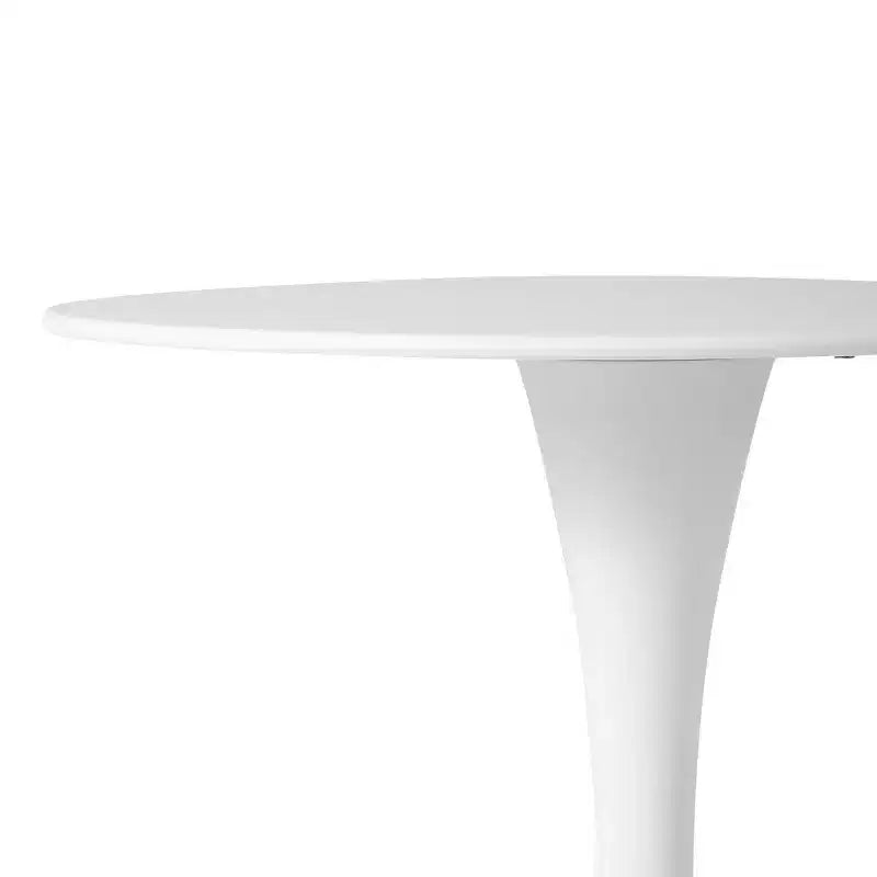 WestinTrends Playa 3-Piece Round Metal Bistro Dining Table Set And Stackable Resin Patio Dining Side Chairs