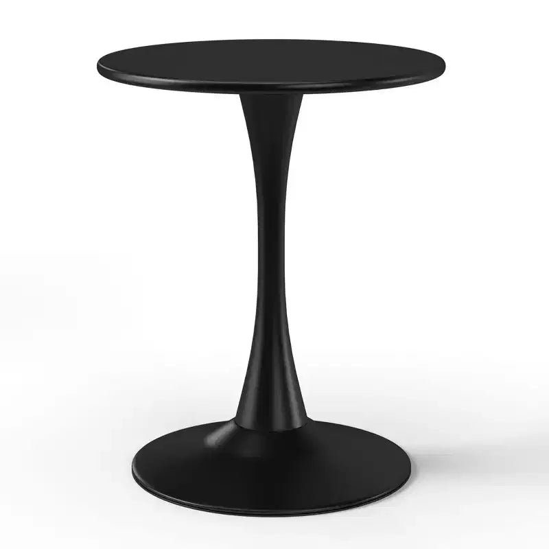 WestinTrends Playa 3-Piece Round Metal Bistro Dining Table Set And Stackable Resin Patio Dining Side Chairs