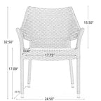 GDFStudio Lurline Outdoor Acacia Wood and Wicker 3 Piece Bistro Set
