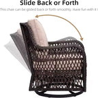 GustoWave 3-Piece Outdoor Wicker Patio Bistro Set for Backyard, Porch, Deck, Balcony, Garden