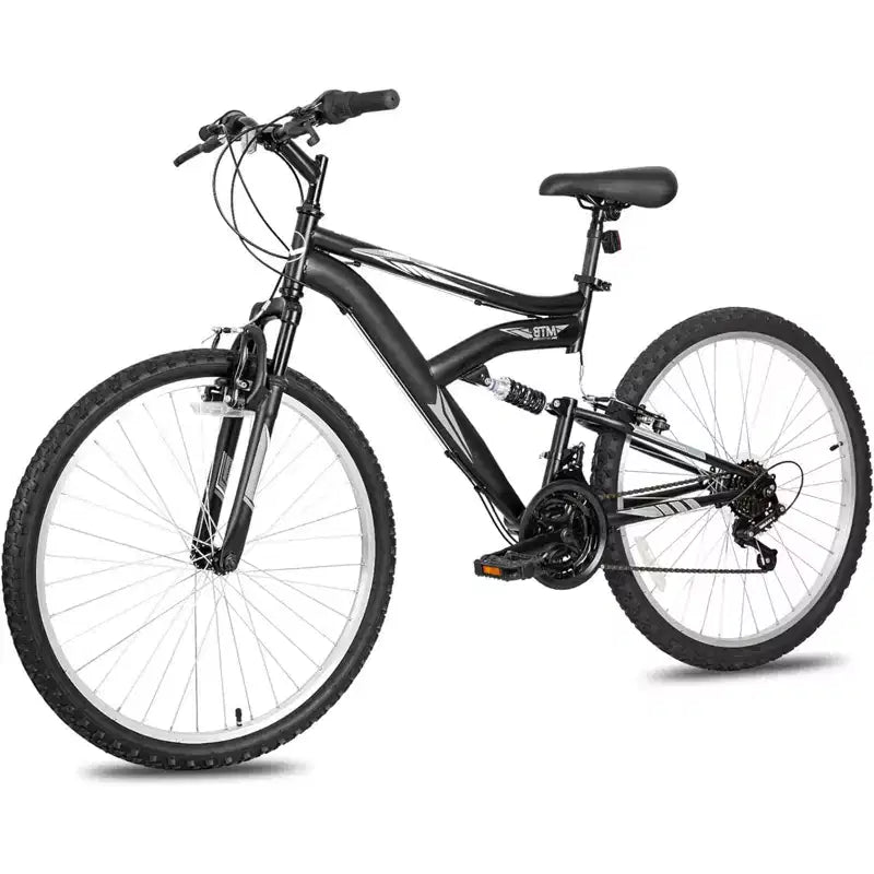 hykolity Mountain Bike 26 inch MTB Bicycle 18 Speed Cycling for Adult Men Women Outdoor Trail Off-Road Sport Bikes Black Dual Full Suspension