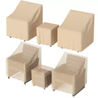 Costway Patio Furniture Covers Waterproof Conversation Covers for 3 PCS Bistro Set