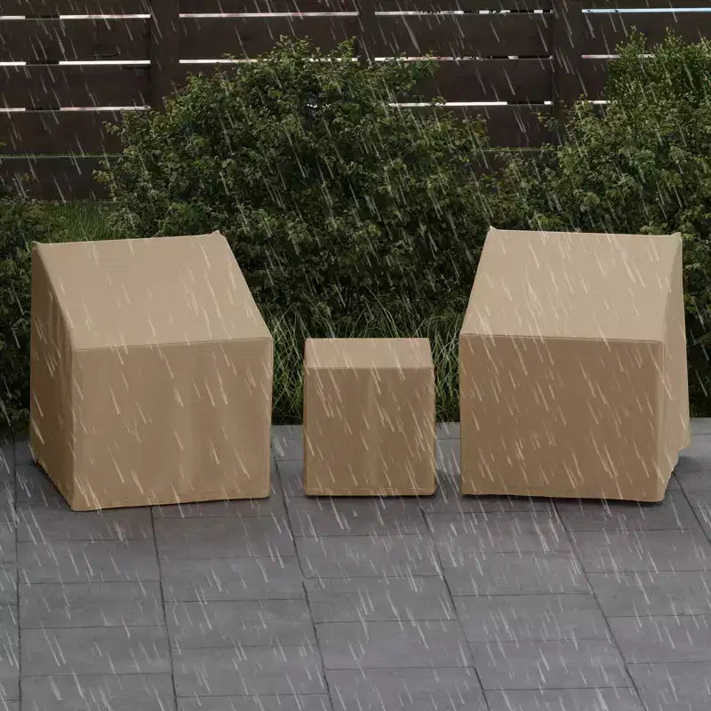 Costway Patio Furniture Covers Waterproof Conversation Covers for 3 PCS Bistro Set