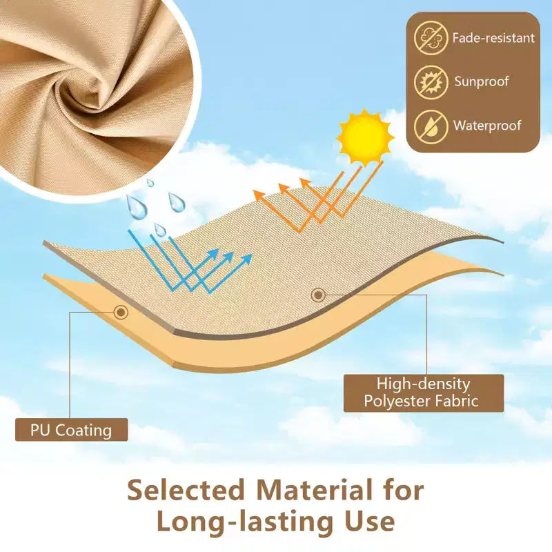 Costway Patio Furniture Covers Waterproof Conversation Covers for 3 PCS Bistro Set