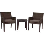 Courtyard Casual Buena Vista II 3 pc Bistro Set Includes: Two Dining Chairs and One End Table