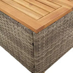 vidaXL Patio Bistro Set Grey PE Rattan Medium Adjustable Feet