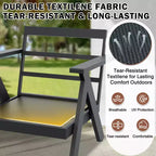 EAGLE PEAK Urban Slate 3 PCS Outdoor Bistro Set with Modern Patio Chairs and Table