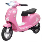 Qaba Kids Motorcycle, 24V Electric Motorcycle with Rear Suspension, LED Lights, Ride On Toy with 3-Speed Control for 8-12 Years Boys and Girls, Pink