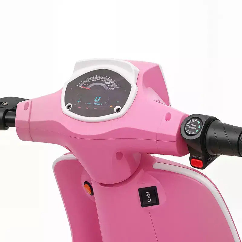 Qaba Kids Motorcycle, 24V Electric Motorcycle with Rear Suspension, LED Lights, Ride On Toy with 3-Speed Control for 8-12 Years Boys and Girls, Pink
