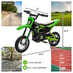24V Kids Ride on Electric Off-Road Motorcycle,250W Motor 13.6MPH Fast Speed Dirt Bike Motocross,Leather Seat,Twist Grip Throttle,Metal Suspension