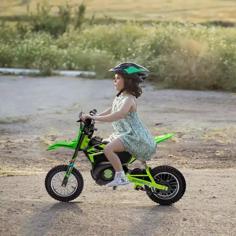 24V Kids Ride on Electric Off-Road Motorcycle,250W Motor 13.6MPH Fast Speed Dirt Bike Motocross,Leather Seat,Twist Grip Throttle,Metal Suspension