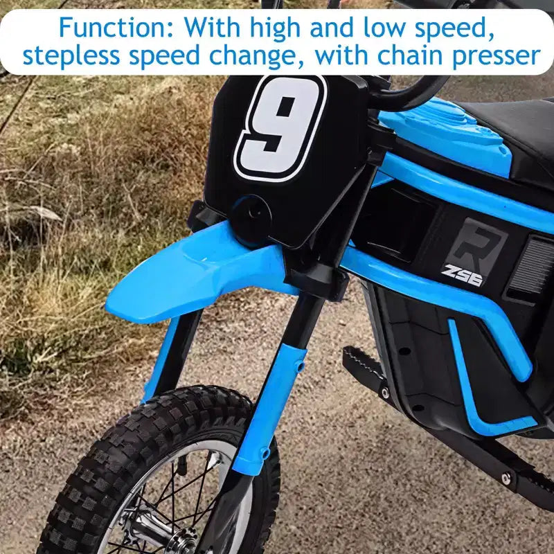Kids Dirt Bike Electric, 350W Electric Motorcycle-Up to 14.29MPH, 2-Speed Modes Motorcycle for Kids Ages 3-10