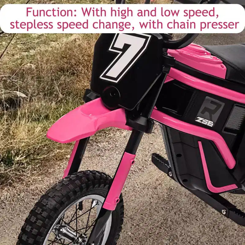 Kids Dirt Bike Electric, 350W Electric Motorcycle-Up to 14.29MPH, 2-Speed Modes Motorcycle for Kids Ages 3-10