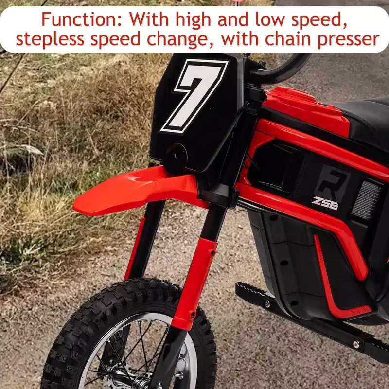 Kids Dirt Bike Electric, 350W Electric Motorcycle-Up to 14.29MPH, 2-Speed Modes Motorcycle for Kids Ages 3-10