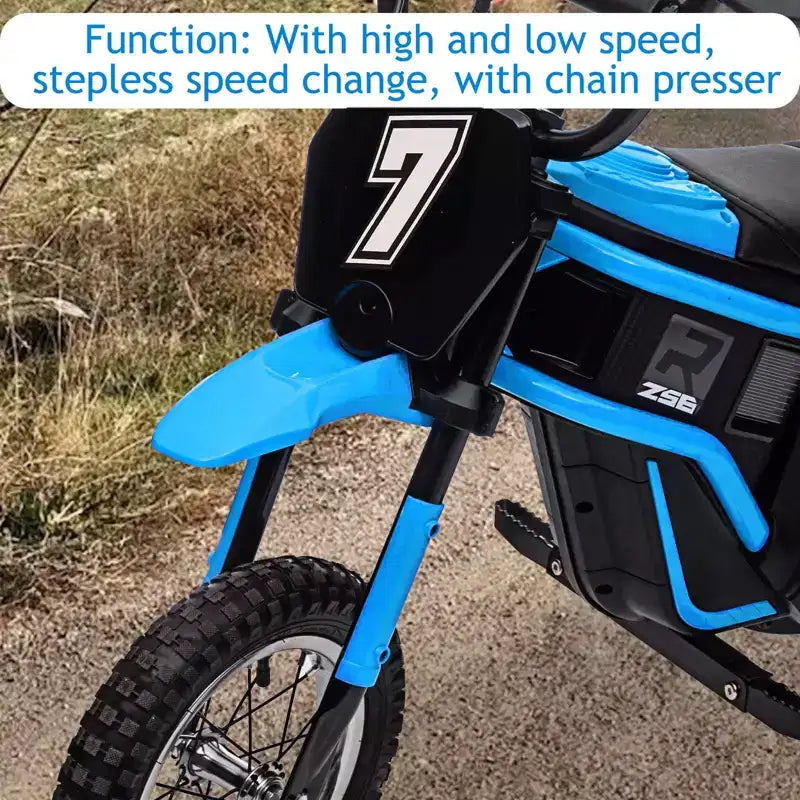 Kids Dirt Bike Electric, 350W Electric Motorcycle-Up to 14.29MPH, 2-Speed Modes Motorcycle for Kids Ages 3-10