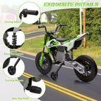 12V Kids Motorcycle, Electric Motorcycle for Kids with Safety Assist Wheels, Bluetooth Music, Spring Suspension,Twist Grip Throttle, Max Speed 3 Mph