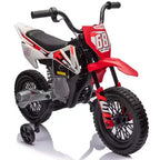 12V Kids Motorcycle, Electric Motorcycle for Kids with Safety Assist Wheels, Bluetooth Music, Spring Suspension,Twist Grip Throttle, Max Speed 3 Mph
