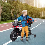 Kids Motorcycle, Licensed BMW 12V 7AH Ride On Motorcycle, Kids Car with Different Speed, High/Low Speed, LED Headlights, Spring Suspension, Music