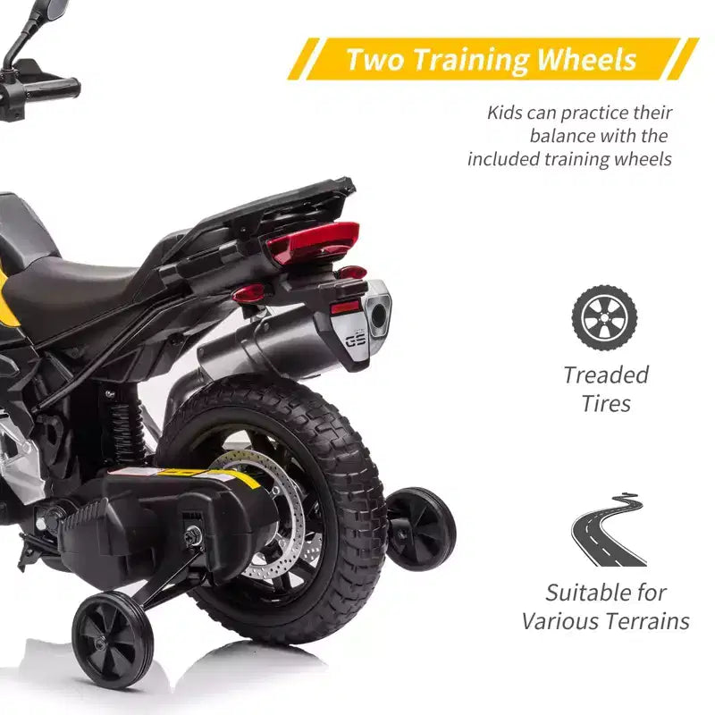 Kids Motorcycle, Licensed BMW 12V 7AH Ride On Motorcycle, Kids Car with Different Speed, High/Low Speed, LED Headlights, Spring Suspension, Music