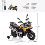 Kids Motorcycle, Licensed BMW 12V 7AH Ride On Motorcycle, Kids Car with Different Speed, High/Low Speed, LED Headlights, Spring Suspension, Music