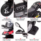 Kids Motorcycle, Licensed BMW 12V 7AH Ride On Motorcycle, Kids Car with Different Speed, High/Low Speed, LED Headlights, Spring Suspension, Music