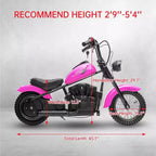 24V Kids Electric Dirt Bike - 14 MPH Off-Road Motorcycle for Ages 6-12, 250w Powerful Motor, 60 Min Ride Time, Hydraulic Suspension, Max 135 Lbs