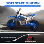Sandinrayli Electric Motorcycle for Kids 12V Dirt Bike Ride on Car Battery Powered Motorbike Off-Road Motocross