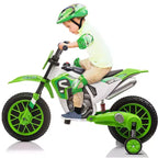 Sandinrayli Electric Motorcycle for Kids 12V Dirt Bike Ride on Car Battery Powered Motorbike Off-Road Motocross