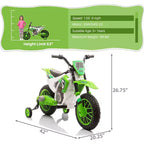 Sandinrayli Electric Motorcycle for Kids 12V Dirt Bike Ride on Car Battery Powered Motorbike Off-Road Motocross